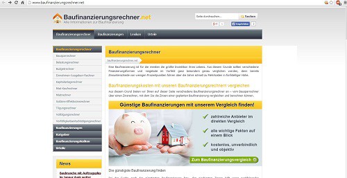 Baufinanzierungsrechner online - die 3 besten Seiten