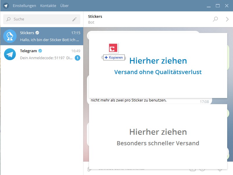 Telegram create your Own stickers how to