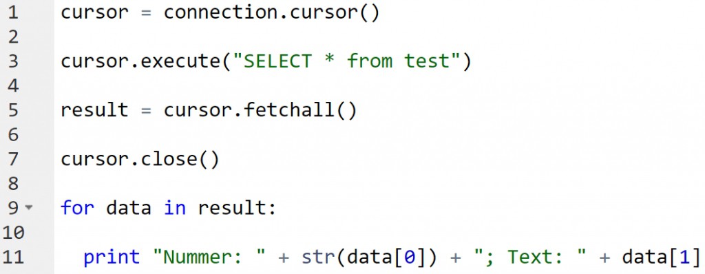 Python with MySQL, and data-query connect - how to